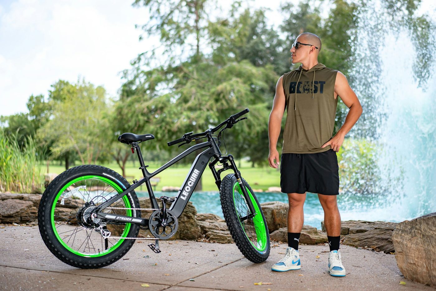 Adult rider using an e-bike in a real-world setting